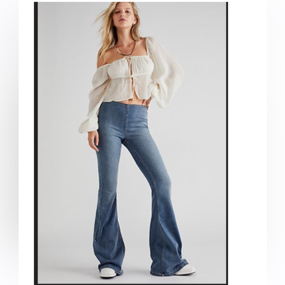 Free People stretch flare jeans
